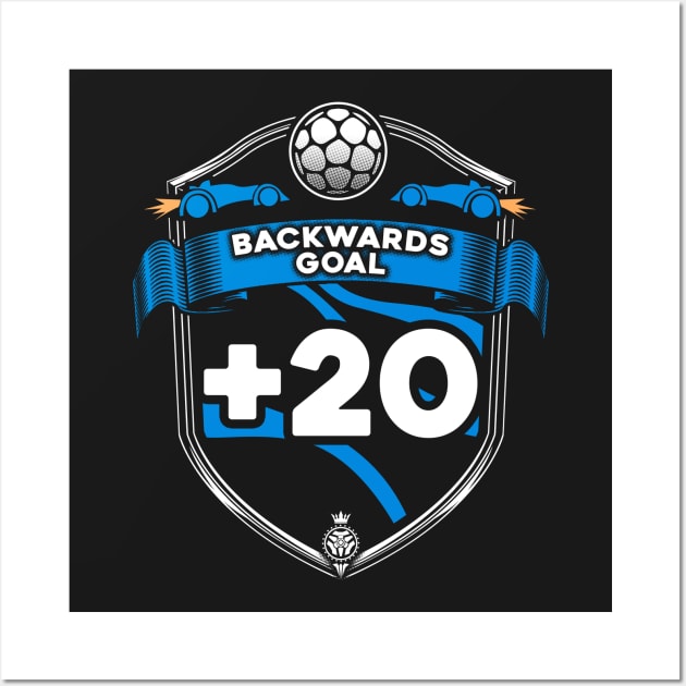 Rocket League Video Game Backwards Goal Funny Gifts Wall Art by justcoolmerch